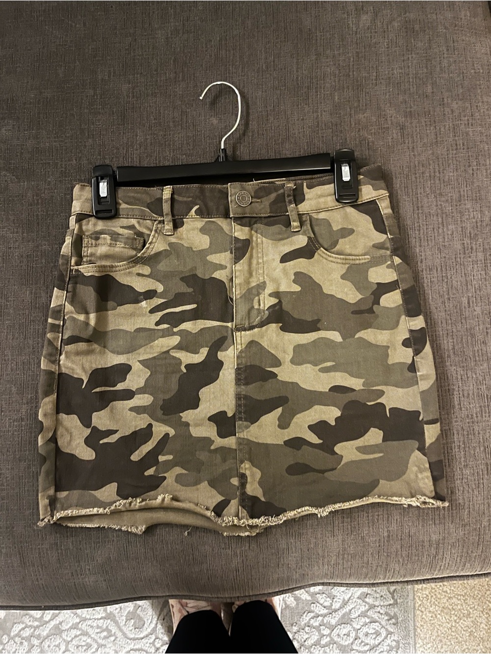 Camouflage Cotton women Skirt Green Camo